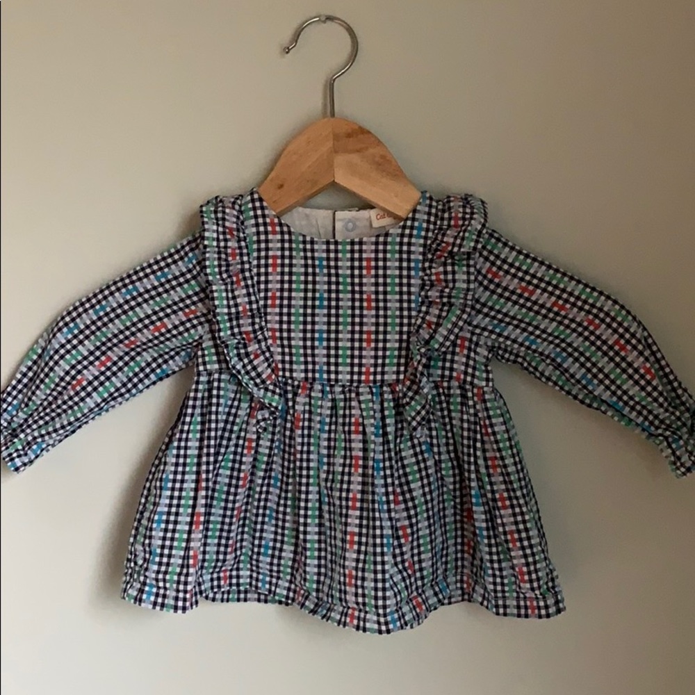 Cat & Jack - Ruffle Gingham Set - 6-9 months